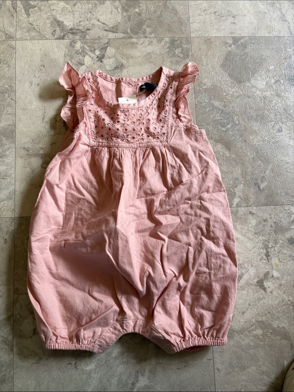 GAP Pink Eyelet Baby Romper